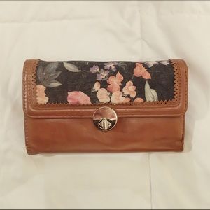 Kimchi Blue Faux Leather Wallet with Floral Print